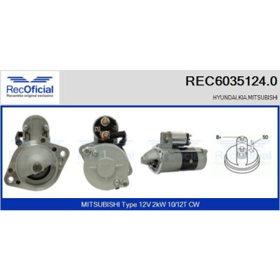 Démarreur RECOFICIAL REC6035124.0
