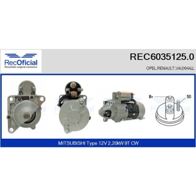 Démarreur RECOFICIAL REC6035125.0