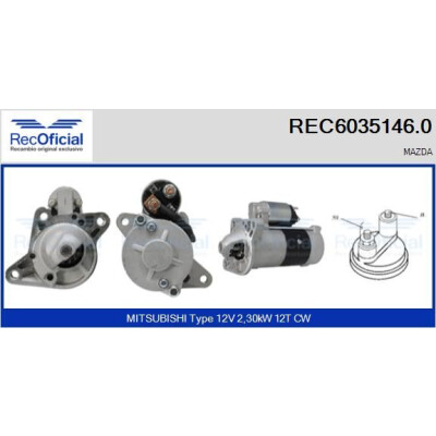 Démarreur RECOFICIAL REC6035146.0