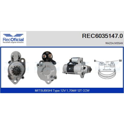 Démarreur RECOFICIAL REC6035147.0