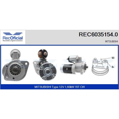 Démarreur RECOFICIAL REC6035154.0