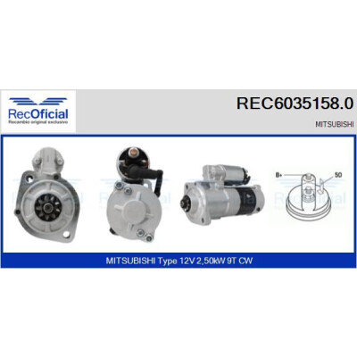 Démarreur RECOFICIAL REC6035158.0
