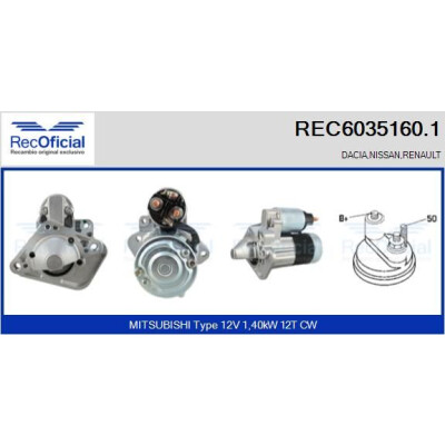 Démarreur RECOFICIAL REC6035160.1