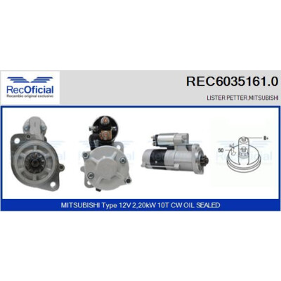 Démarreur RECOFICIAL REC6035161.0