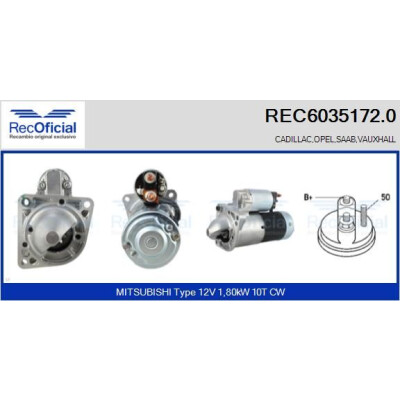 Démarreur RECOFFICIAL REC6035172.0
