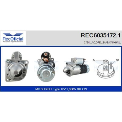 Démarreur RECOFFICIAL REC6035172.1