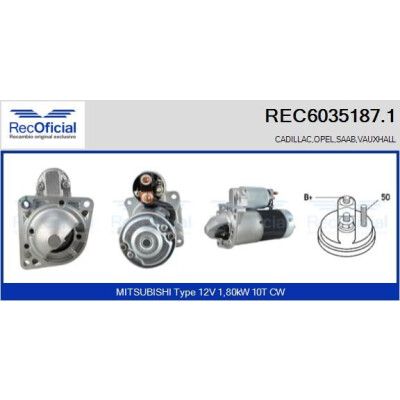 Démarreur RECOFICIAL REC6035187.1