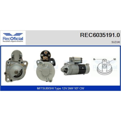 Démarreur RECOFICIAL REC6035191.0