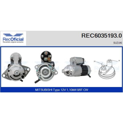 Démarreur RECOFICIAL REC6035193.0