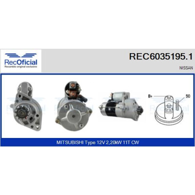 Démarreur RECOFFICIAL REC6035195.1