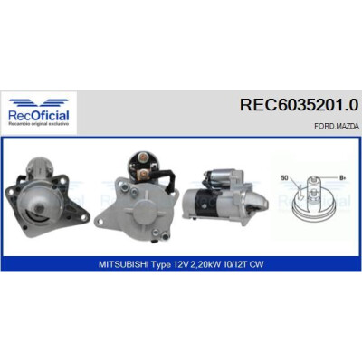 Démarreur RECOFICIAL REC6035201.0