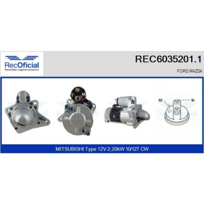 Démarreur RECOFICIAL REC6035201.1