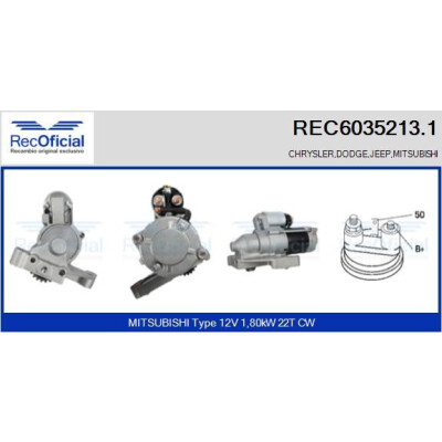 Démarreur RECOFICIAL REC6035213.1