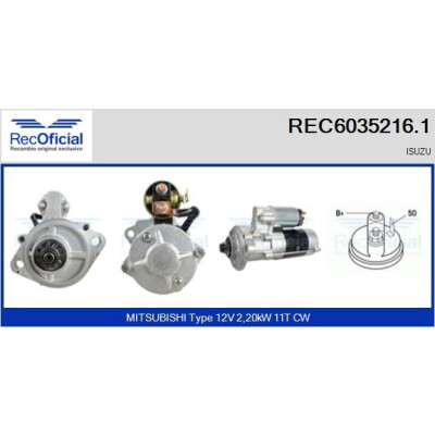 Démarreur RECOFICIAL REC6035216.1