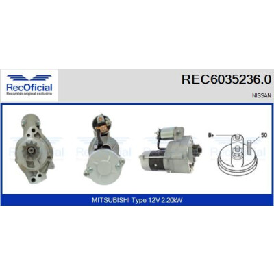 Démarreur RECOFICIAL REC6035236.0