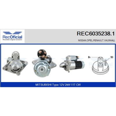 Démarreur RECOFICIAL REC6035238.1