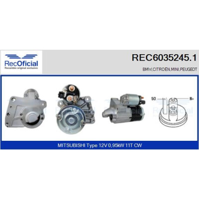 Démarreur RECOFICIAL REC6035245.1