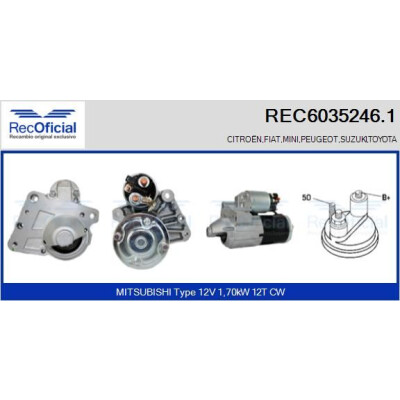 Démarreur RECOFICIAL REC6035246.1