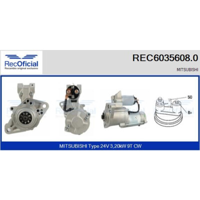Démarreur RECOFFICIAL REC6035608.0