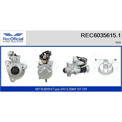 Démarreur RECOFICIAL REC6035615.1