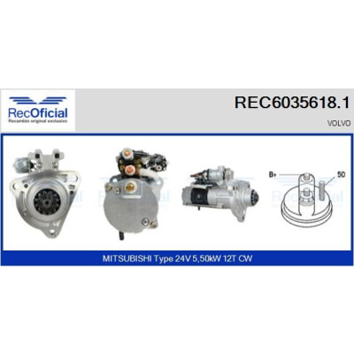 Démarreur RECOFICIAL REC6035618.1