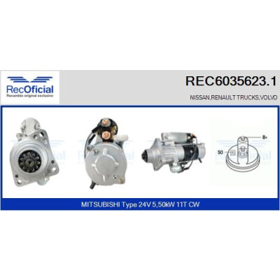 Démarreur RECOFICIAL REC6035623.1