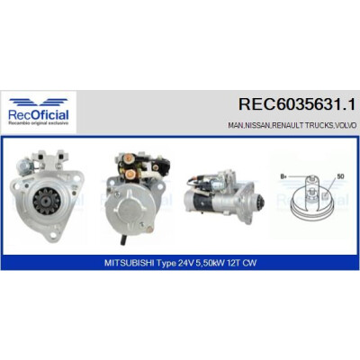 Démarreur RECOFICIAL REC6035631.1