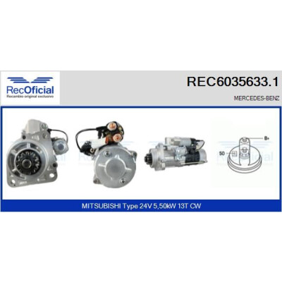 Démarreur RECOFICIAL REC6035633.1