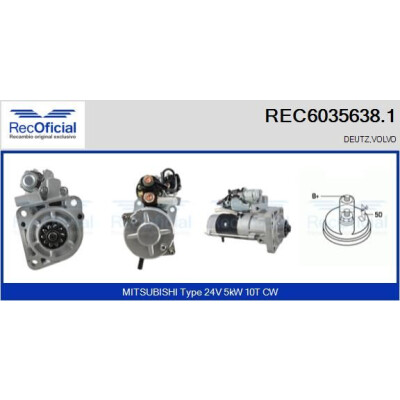 Démarreur RECOFICIAL REC6035638.1