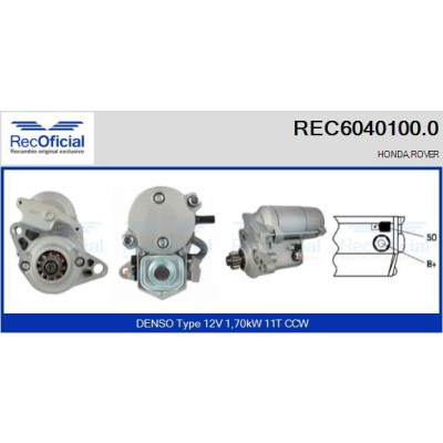Démarreur RECOFICIAL REC6040100.0