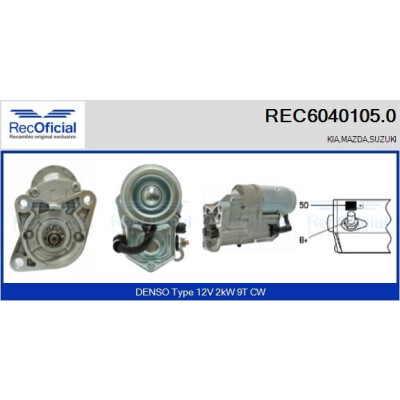 Démarreur RECOFFICIAL REC6040105.0