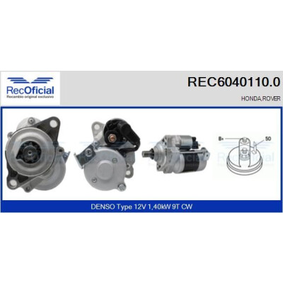 Démarreur RECOFFICIAL REC6040110.0