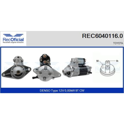 Démarreur RECOFICIAL REC6040116.0