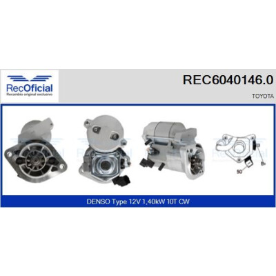 Démarreur RECOFICIAL REC6040146.0