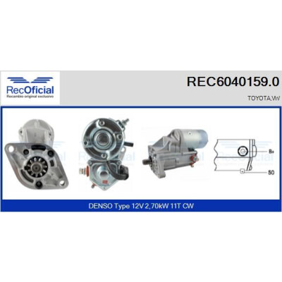 Démarreur RECOFFICIAL REC6040159.0
