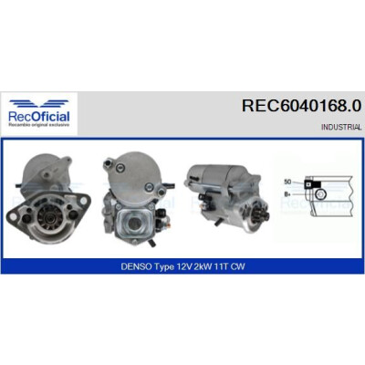 Démarreur RECOFICIAL REC6040168.0