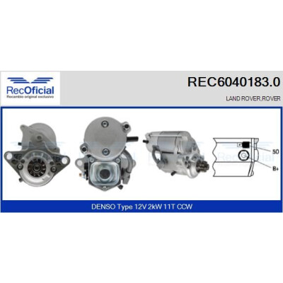 Démarreur RECOFICIAL REC6040183.0