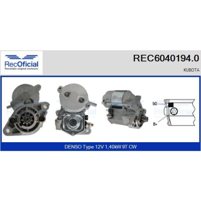 Démarreur RECOFFICIAL REC6040194.0