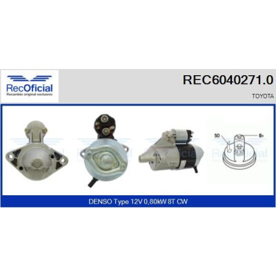Démarreur RECOFICIAL REC6040271.0