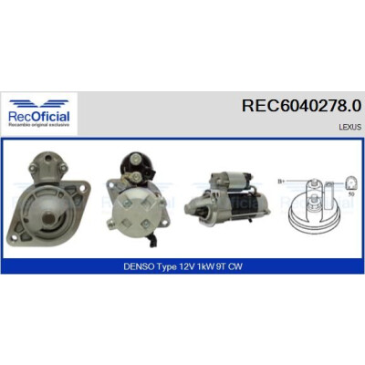 Démarreur RECOFFICIAL REC6040278.0
