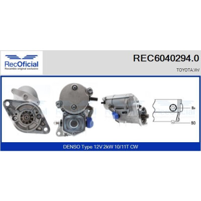 Démarreur RECOFICIAL REC6040294.0