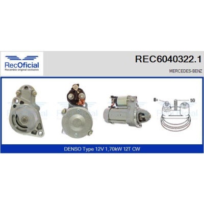Démarreur RECOFICIAL REC6040322.1