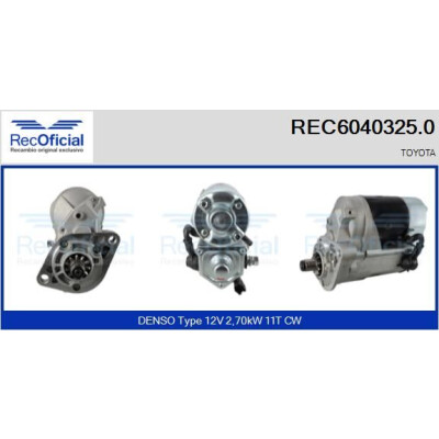 Démarreur RECOFICIAL REC6040325.0