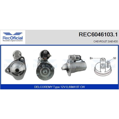 Démarreur RECOFFICIAL REC6046103.1