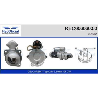 Démarreur RECOFICIAL REC6060600.0