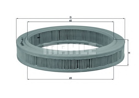 Filtre à air MAHLE ORIGINAL LX 621
