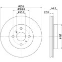 Disque de frein HELLA 8DD 355 134-981