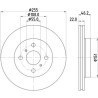 Disque de frein HELLA 8DD 355 134-981