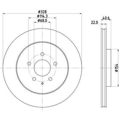 Disque de frein HELLA 8DD 355 135-281