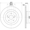 Disque de frein HELLA 8DD 355 134-961